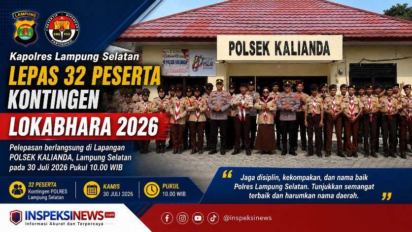 Kapolres Lampung Selatan Lepas 32 Peserta Kontingen LOKABHARA 2026