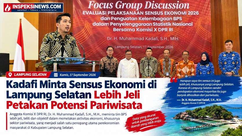 Kadafi Minta Sensus Ekonomi di Lampung Selatan Lebih Jeli Petakan Potensi Pariwisata